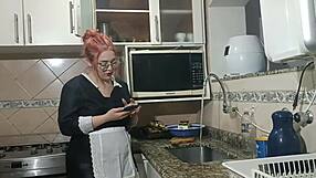 Submissive employee deals with the boss