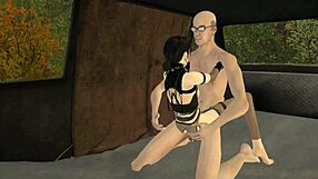 Bad grandpa fucking emo girl in 3d