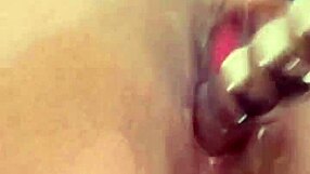 bom dia, the stepmother with big tits gets a cumshot in her mouth from toy masturbation