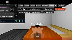 Fucking whore in roblox game