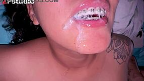 Stepsister Frid Loves Cum in Her Mouth During Blowjob