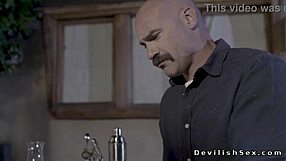 Bald Husband Fucks Busty Wife!