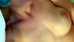 tinder slut shows off her big tits while masturbating