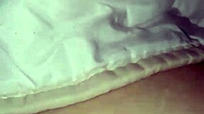 Pregnant woman at sixth month flashes belly and pubic hair