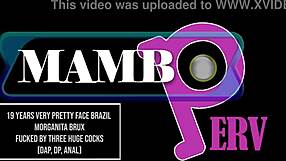 Very pretty 19-year-old brazilian morganita brux fucked by three huge cocks in anal dp