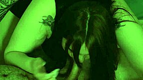 She says 'cream for me' during sweet strawberry drooling blowjob