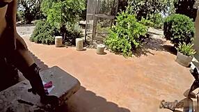 Dare to watch extreme outdoor dildo fucking and cumming