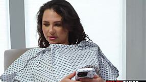 Impatient Liz Jordan fucks the big ass hot milf doctor after masturbating