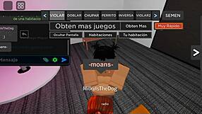 Fucking whore in roblox game