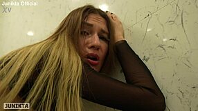 fucked milf girlfriend hard in bathroom before she left