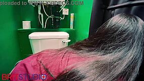 student eagerly sucks at gloryhole