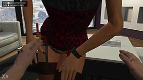 Seductive private lap dance turns teasing striptease