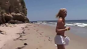 Little Summer Showing Natural Tits and Pussy at the Beach!