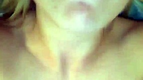 tinder slut shows off her big tits while masturbating