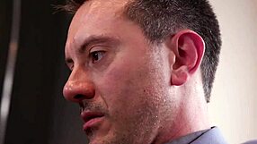 Teen beauty shares a classy moment with an older gentleman