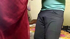 First Time Celebrating Indian Holi Festival With Neighbor's Wife In Outdoor Group Fun.