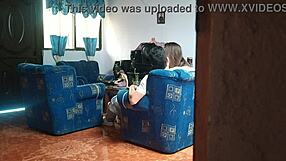 My STEPSISTER THINKS NO ONE'S HOME AND FUCKS HER BOYFRIEND IN THE LIVING ROOM!