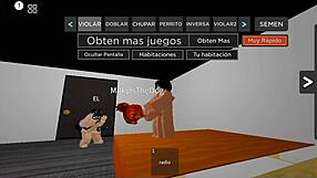 Fucking whore in roblox game