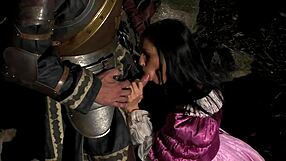 Veronica Da Souza lets her lord fuck her hard under her gown!