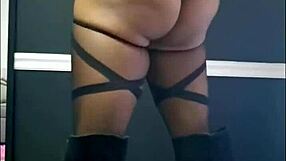 keep me company while i put on boots, dress, lingerie, pantyhose, shoes, stockings, thong for my husband