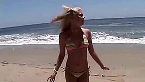 Little Summer Showing Natural Tits and Pussy at the Beach!
