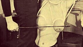 Vintage lesbe vezane detaljne scene