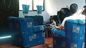 My STEPSISTER THINKS NO ONE'S HOME AND FUCKS HER BOYFRIEND IN THE LIVING ROOM!