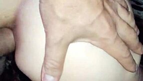 Stockings down, holes open, getting fucked hard up close