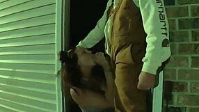 Stranger surprises me outdoors! He uses me roughly on Halloween.