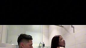 My sister-in-law was bathing and I couldn't resist entering to fuck her