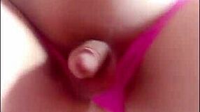 Cute Trap Strips And Plays With Her Dildo Until She Cums In Her Ass!