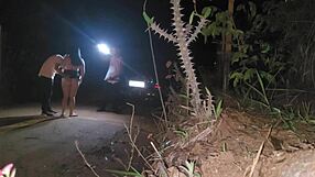 Husband shares petite young wife with stranger bbc outdoors