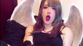 Cute Ladyboy Masturbates While Streaming On Camera