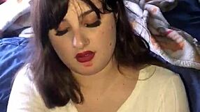 lipstick on during blowjob and handjob session