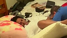 Homemade amateur ebony coworker after work