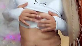 Rica Blanca, the transsexual star, performs oral sex on a cock in this scene