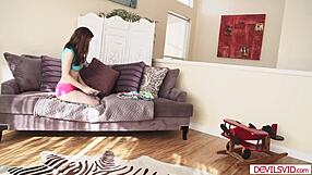 Boss, lick my pussy and fuck me! demands the teen babysitter