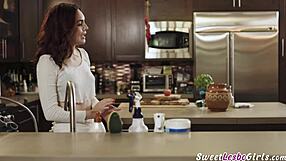 Teen lesbians kiss and lick Freya Parker Katrina Colt