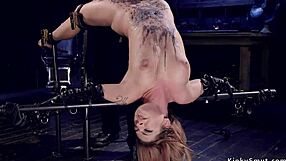 Sub Whipped And Caned Tied In Devices For Bizarre Bondage