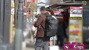 hot spanish tourist babe nuria seeks random guys for street pickup