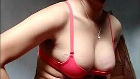 Asian Shemale Jerking Her Cock