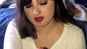 lipstick on during blowjob and handjob session