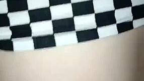 amateur blonde milf gets spanked and creampied in anal assfucking