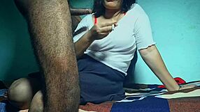 cute desi girlfriend receives blowjob and gets fucked by lover