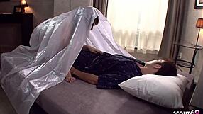 Japanese step-mom wakes boy up