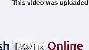 British teen gives footjob and 69s with cum