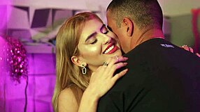 Hot Interracial Couple Fucks Hard After Party, Cum on Tits!