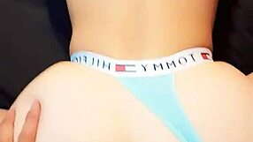 anal sex with the panties pushed aside and the cock going into my ass