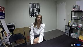 spy pov catches harvard grad molly manson in a private moment.