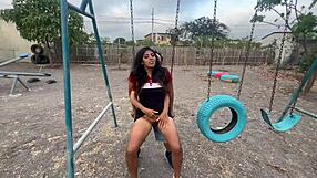 And If They Discover Us Fun Sex In A Public Park With My Fucking Whore Girlfriend And A Horny Stranger!